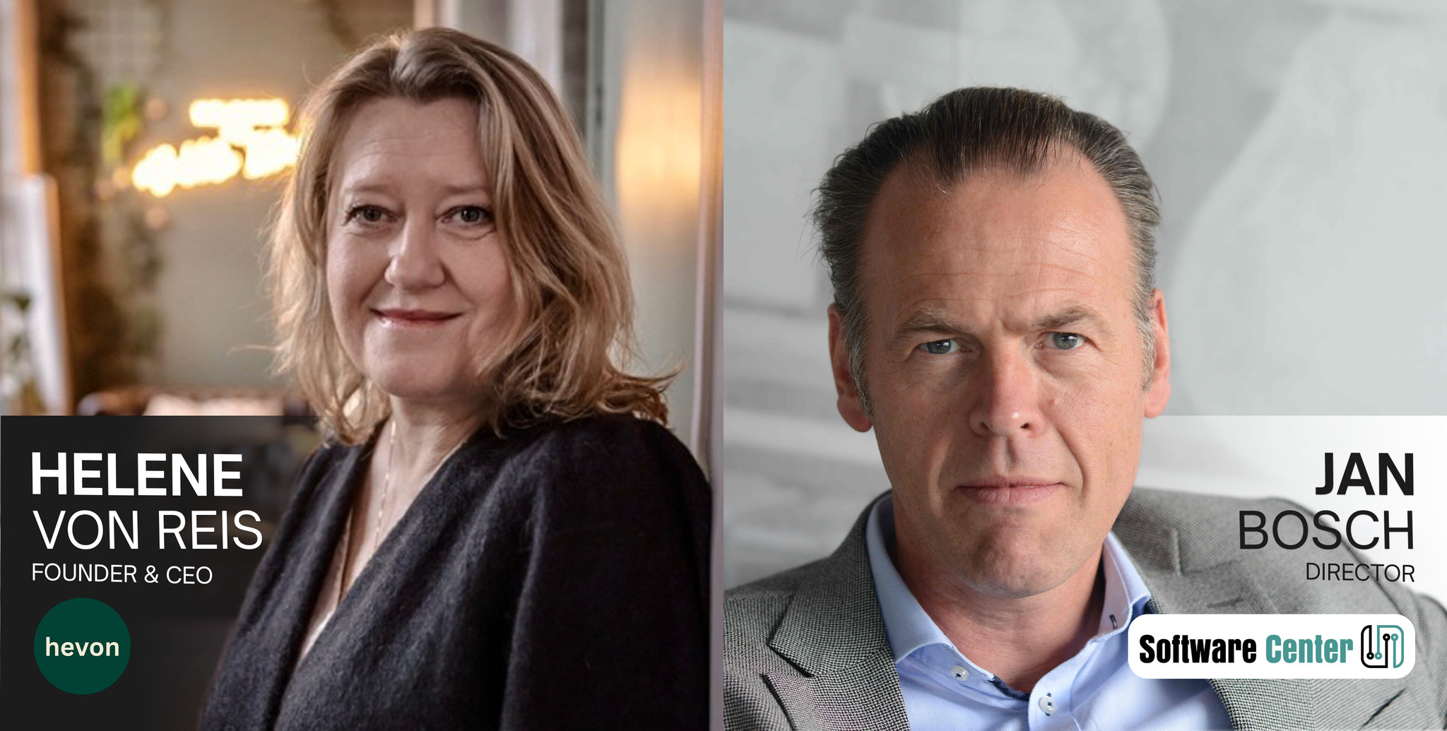 Helene von Reis and Jan Bosch, the speakers at Breakfast Club September 2026